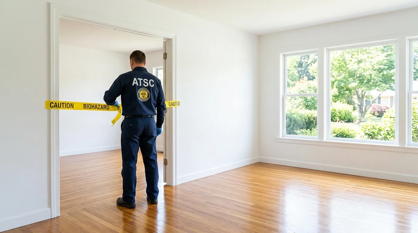 Certified biohazard cleanup crew performing Crime Scene Cleanup in Winooski